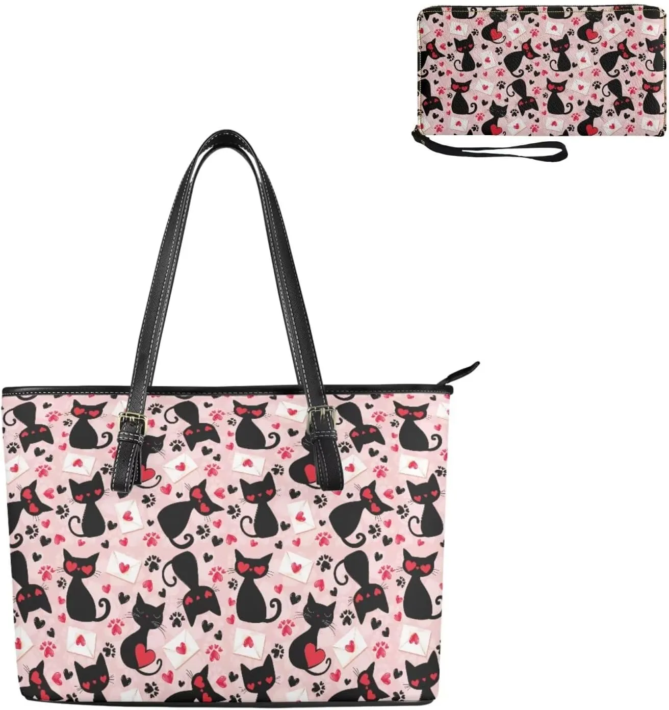 2pcs Purses for Women Wallet Shoulder Bag Top Handle Hand for Daliy Use