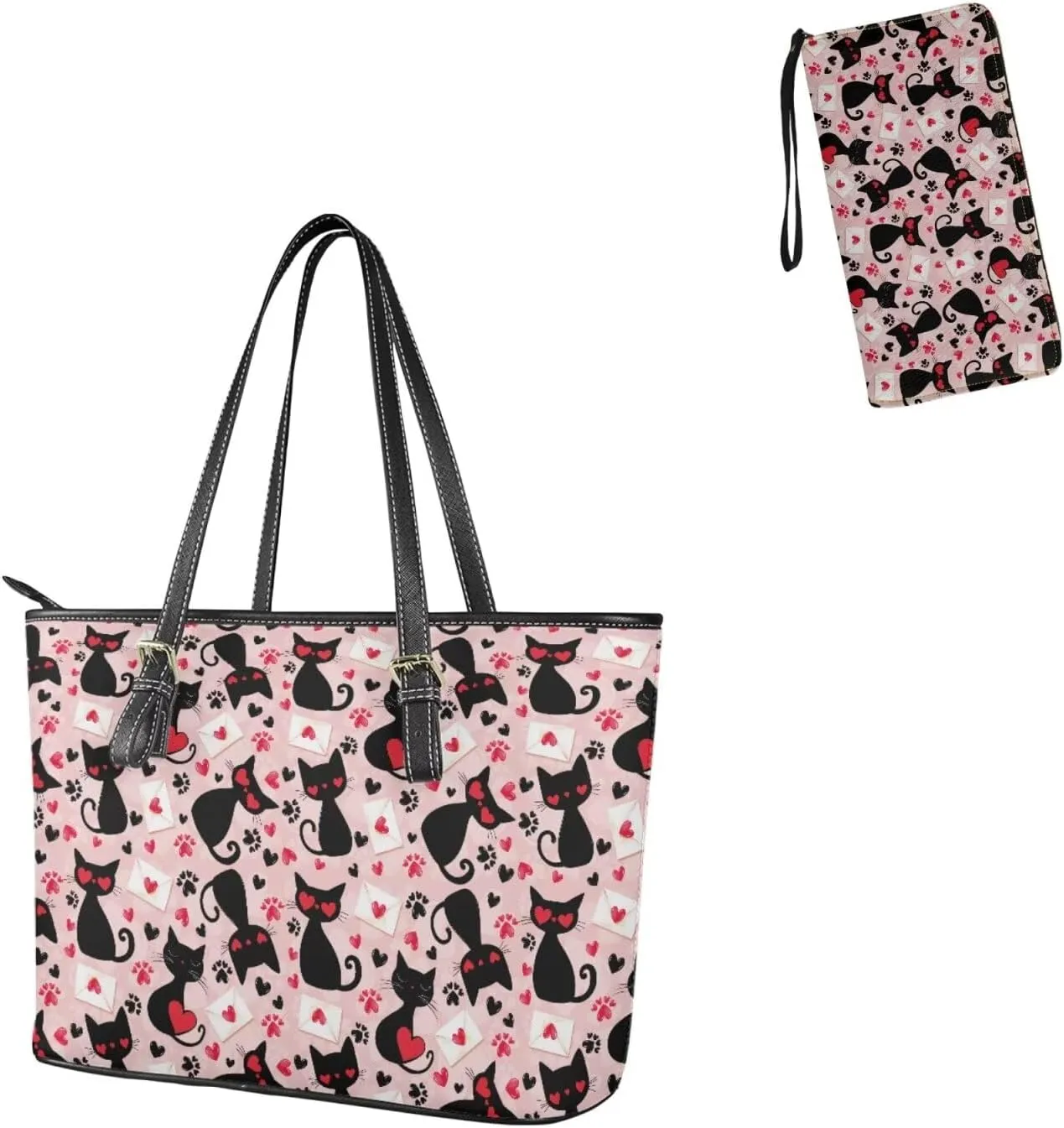 2pcs Purses for Women Wallet Shoulder Bag Top Handle Hand for Daliy Use