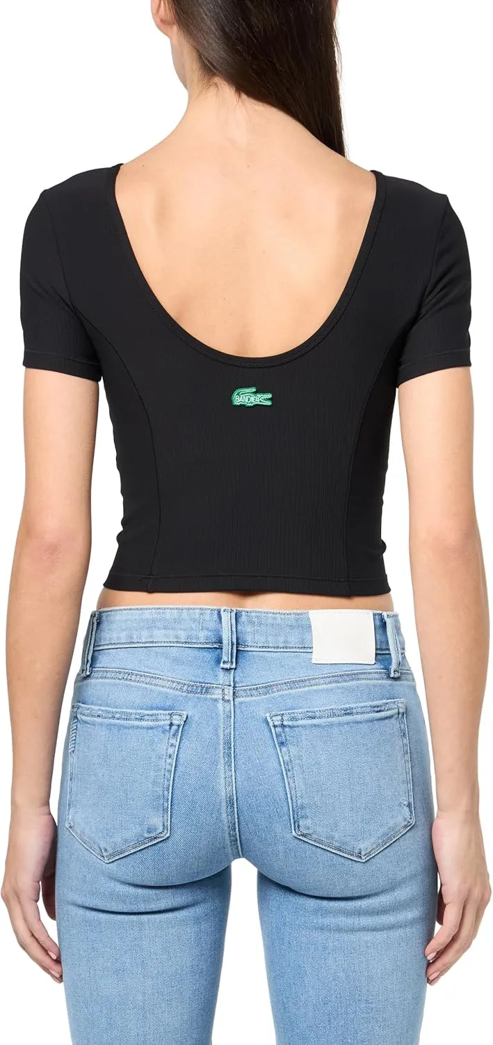 Lacoste Women's Short Sleeve Crop Top
