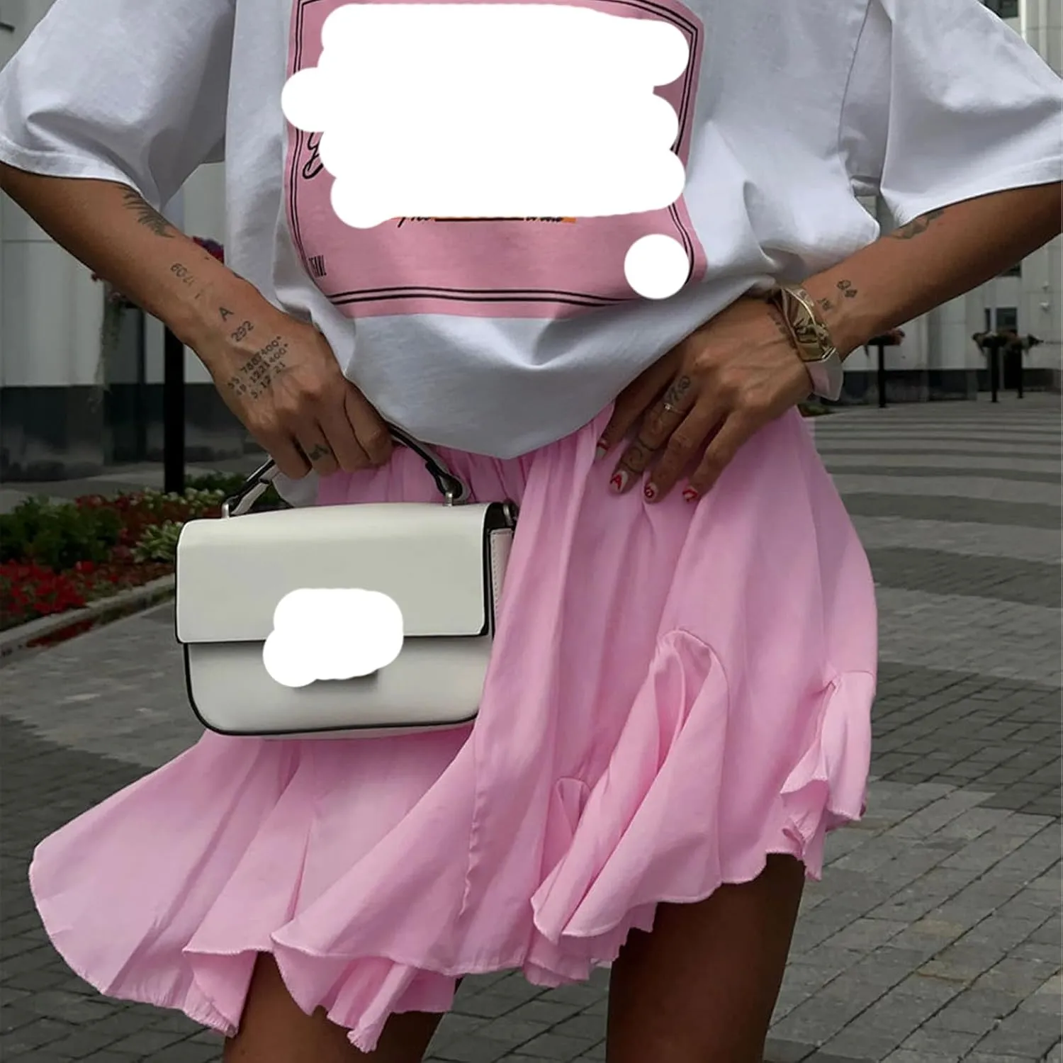 Women's High Waist Pleated A-Line Mini Skirt Short Skater Tennis Skirt Casual Split Hem Bodycon Midi Skirt Shorts
