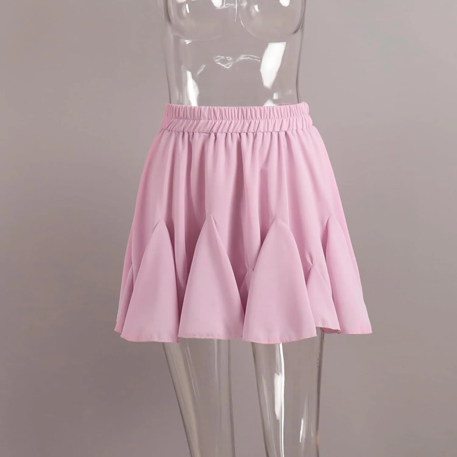Women's High Waist Pleated A-Line Mini Skirt Short Skater Tennis Skirt Casual Split Hem Bodycon Midi Skirt Shorts