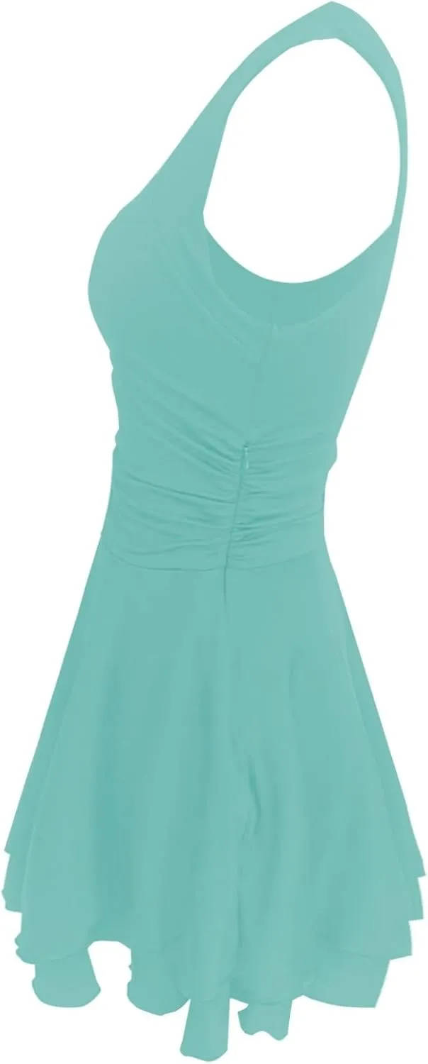 Women's Sexy Square Neck Mini Dresses Ruffle Summer Sleeveless Dress Ruched Waist Corset Dresses Short Workout Dress