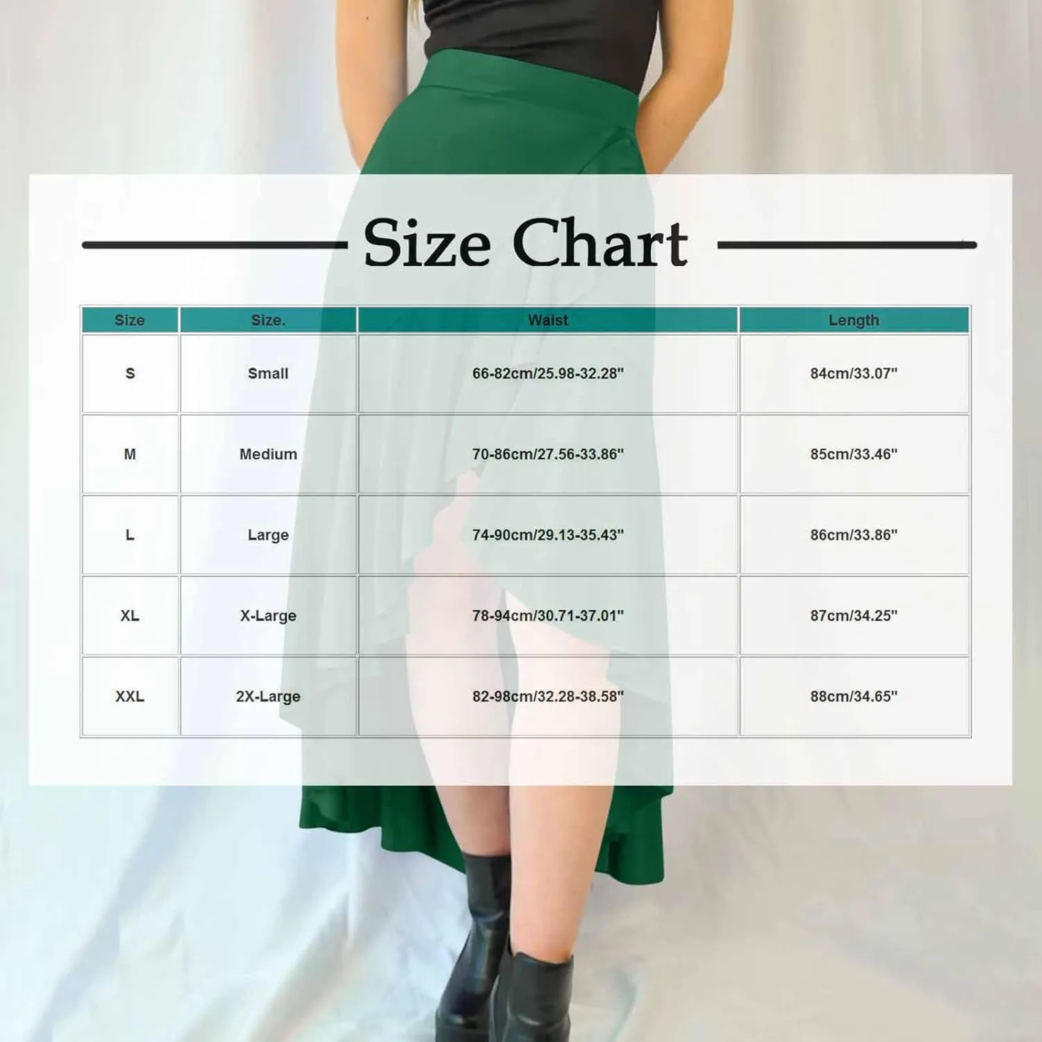 Women's Summer Beach Midi Skirt Asymmetrical Ruffle Hem Trendy Clothes Elastic High Waisted Flowy A-Line Swing Skirts